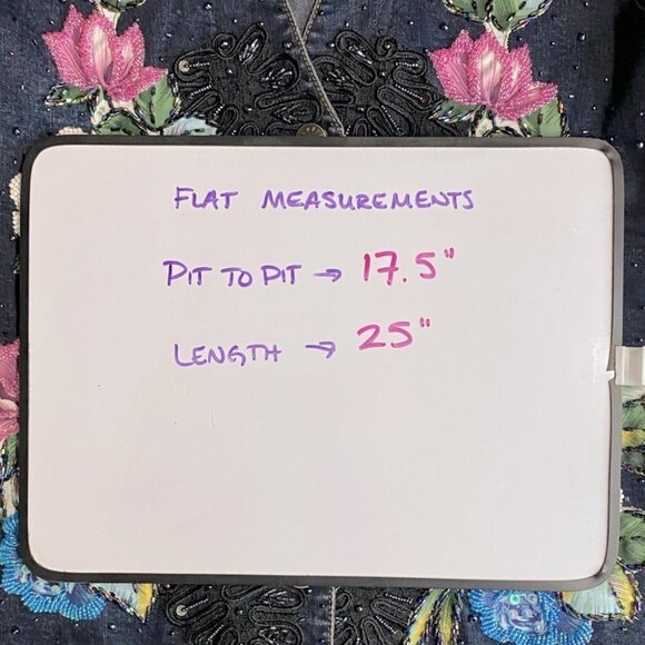 Vintage Jazzino Dark Wash Embroidered Beaded Button Up Denim Vest S - Picture 7 of 12